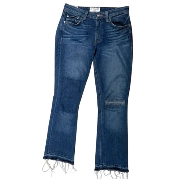 10 Crosby Derek Lam blue gia mid-rise cropped flare jeans size 27 - Picture 4 of 5